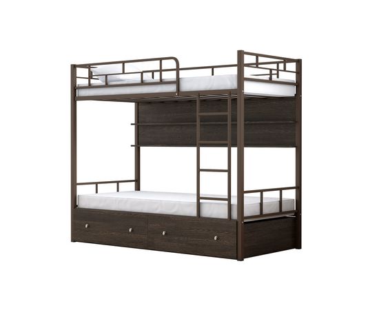 Двухъярусная кровать Валенсия с ящиками и полками, КОД:4s-va/yp, images №2, magsale.ru