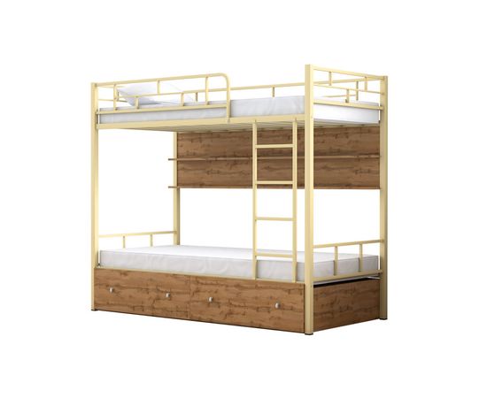 Двухъярусная кровать Валенсия с ящиками и полками, КОД:4s-va/yp, images №5, magsale.ru