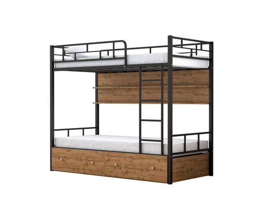 Двухъярусная кровать Валенсия с ящиками и полками, КОД:4s-va/yp, images №7, magsale.ru