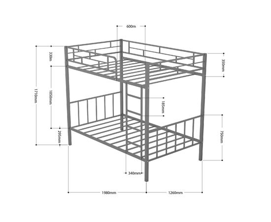 Двухъярусная кровать Валенсия-120 с полкой и ящиками, КОД:4s-va120/yp, images №11, magsale.ru
