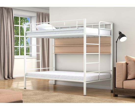 Двухъярусная кровать Валенсия Твист-120 с полкой, КОД:4s-vat120/p, images №6, magsale.ru