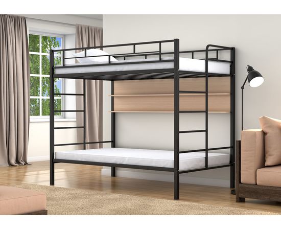 Двухъярусная кровать Валенсия Твист-120 с полкой, КОД:4s-vat120/p, images №7, magsale.ru