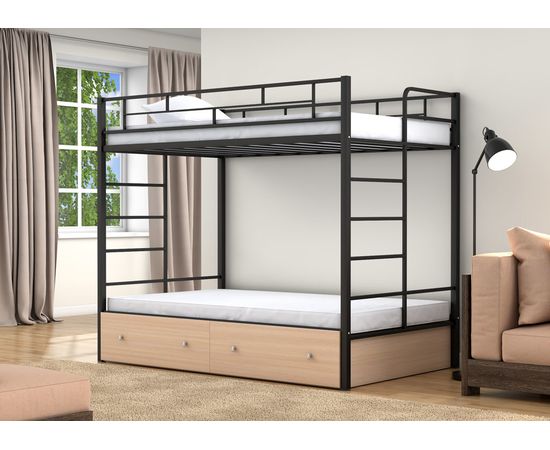 Двухъярусная кровать Валенсия Твист-120 с ящиками, КОД:4s-vat120/y, images №10, magsale.ru