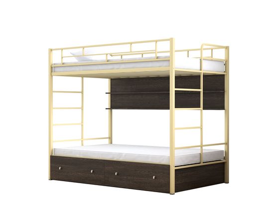 Двухъярусная кровать Валенсия Твист-120 с ящиками и полками, КОД:4s-vat120/yp, images №14, magsale.ru