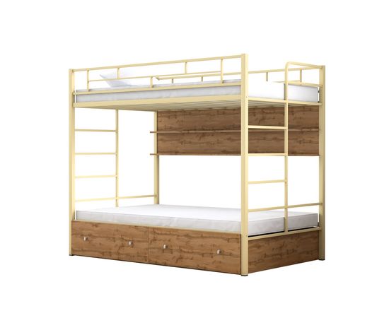 Двухъярусная кровать Валенсия Твист-120 с ящиками и полками, КОД:4s-vat120/yp, images №15, magsale.ru