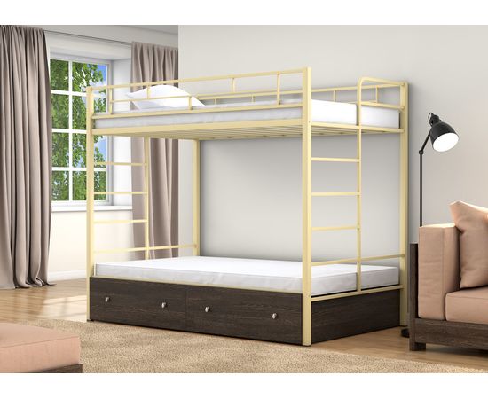 Двухъярусная кровать Валенсия Твист-120 с ящиками, КОД:4s-vat120/y, images №11, magsale.ru