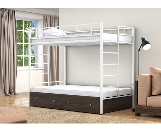 Двухъярусная кровать Валенсия Твист-120 с ящиками, КОД:4s-vat120/y, images №13, magsale.ru