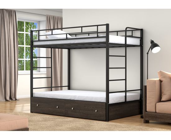 Двухъярусная кровать Валенсия Твист-120 с ящиками, КОД:4s-vat120/y, images №14, magsale.ru