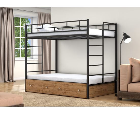 Двухъярусная кровать Валенсия Твист-120 с ящиками, КОД:4s-vat120/y, images №16, magsale.ru