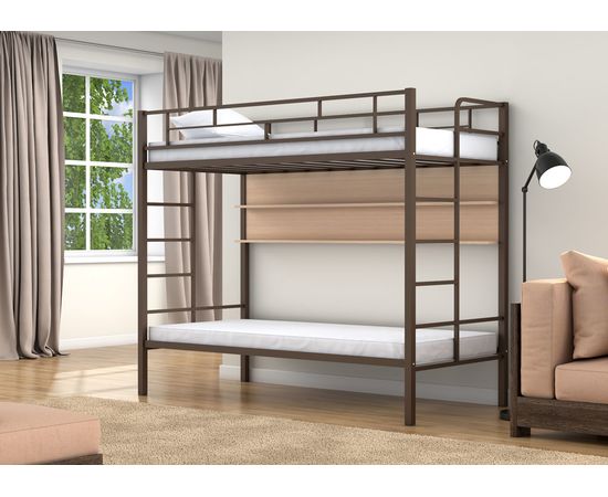 Двухъярусная кровать Валенсия Твист с полкой, КОД:4s-vat/p, images №10, magsale.ru