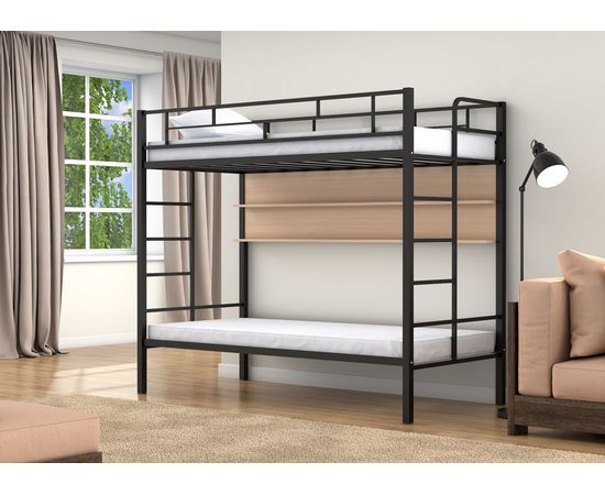 Двухъярусная кровать Валенсия Твист с полкой, КОД:4s-vat/p, images №11, magsale.ru