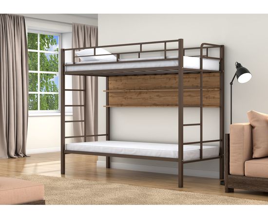 Двухъярусная кровать Валенсия Твист с полкой, КОД:4s-vat/p, images №14, magsale.ru