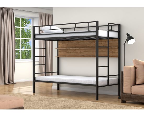 Двухъярусная кровать Валенсия Твист с полкой, КОД:4s-vat/p, images №16, magsale.ru