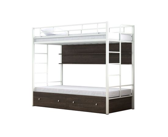 Двухъярусная кровать Валенсия Твист с ящиками и полкой, КОД:4s-vat/yp, images №15, magsale.ru