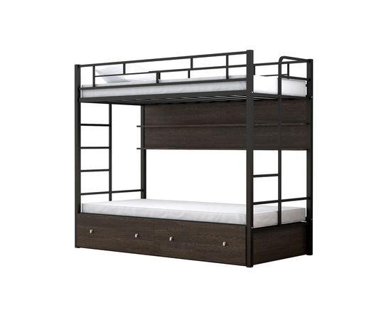 Двухъярусная кровать Валенсия Твист с ящиками и полкой, КОД:4s-vat/yp, images №16, magsale.ru