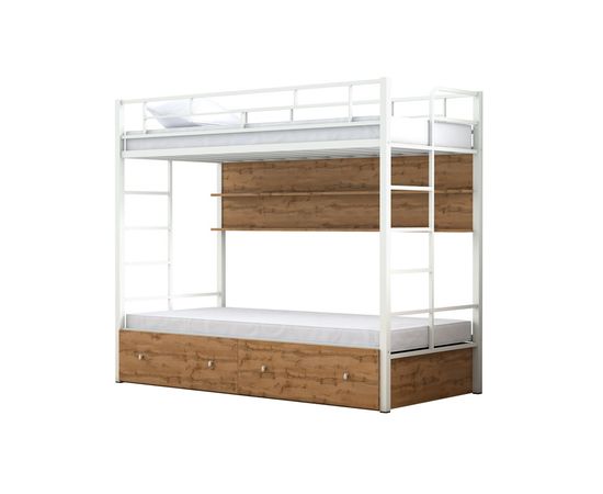 Двухъярусная кровать Валенсия Твист с ящиками и полкой, КОД:4s-vat/yp, images №17, magsale.ru