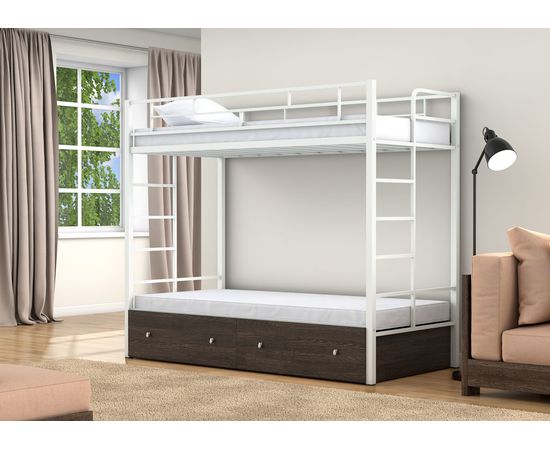 Двухъярусная кровать Валенсия Твист с ящиками, КОД:4s-vat/y, images №9, magsale.ru