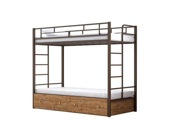 Двухъярусная кровать Валенсия Твист с ящиками, КОД:4s-vat/y, images №16, magsale.ru