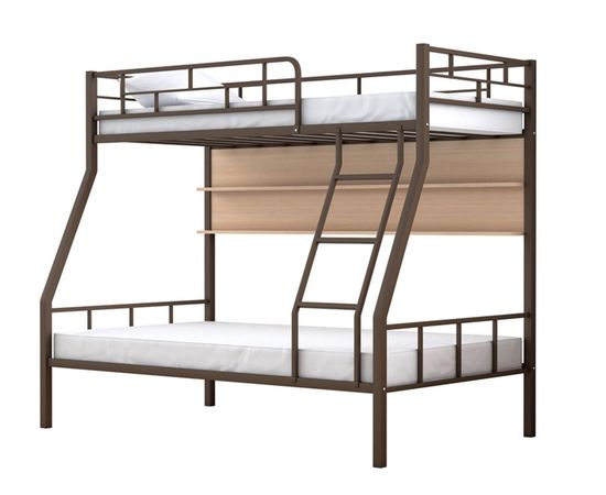 Двухъярусная металлическая кровать Раута с полкой, КОД:4s-ra/p, images №1, magsale.ru