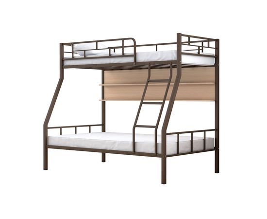 Двухъярусная металлическая кровать Раута с полкой, КОД:4s-ra/p, images №13, magsale.ru