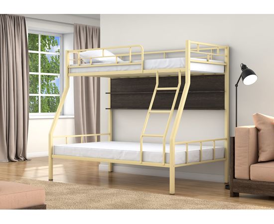 Двухъярусная металлическая кровать Раута с полкой, КОД:4s-ra/p, images №6, magsale.ru