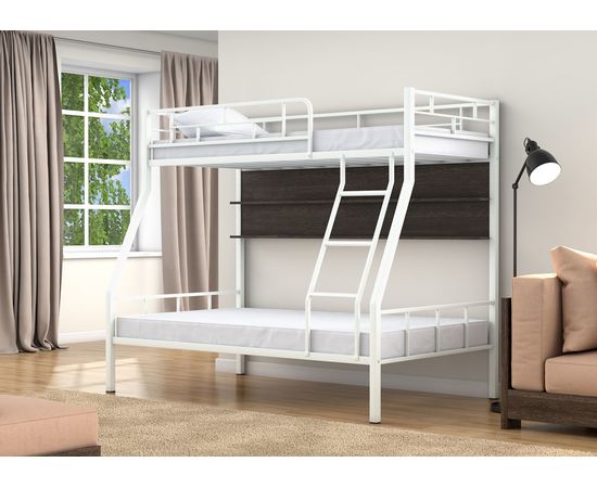 Двухъярусная металлическая кровать Раута с полкой, КОД:4s-ra/p, images №8, magsale.ru