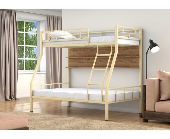 Двухъярусная металлическая кровать Раута с полкой, КОД:4s-ra/p, images №10, magsale.ru