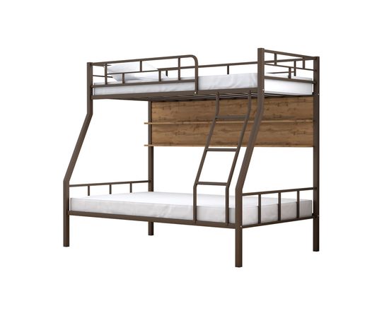 Двухъярусная металлическая кровать Раута с полкой, КОД:4s-ra/p, images №15, magsale.ru