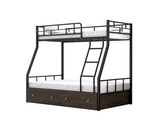 Двухъярусная металлическая кровать Раута с ящиками, КОД:4s-ra/y, images №11, magsale.ru