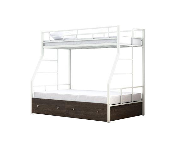 Двухъярусная металлическая кровать Раута Твист с ящиками, КОД:4s-rat/y, images №14, magsale.ru