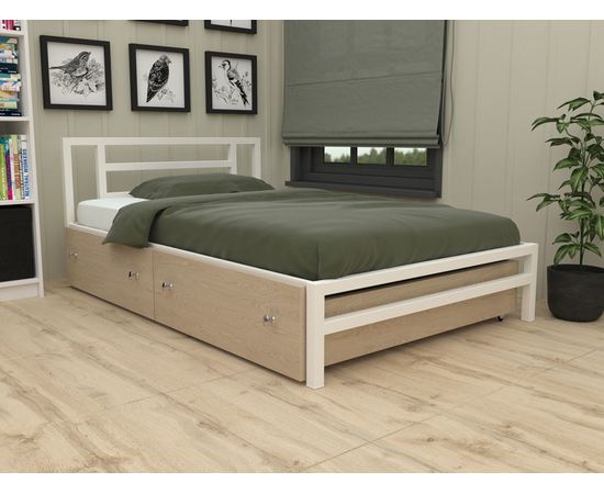 Полутороспальная металлическая кровать Титан 120, КОД:4S-TI-120, images №7, magsale.ru