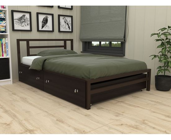 Полутороспальная металлическая кровать Титан 120, КОД:4S-TI-120, images №9, magsale.ru