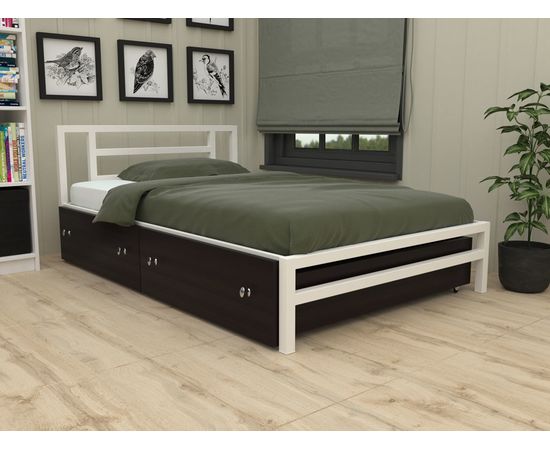 Полутороспальная металлическая кровать Титан 120, КОД:4S-TI-120, images №10, magsale.ru