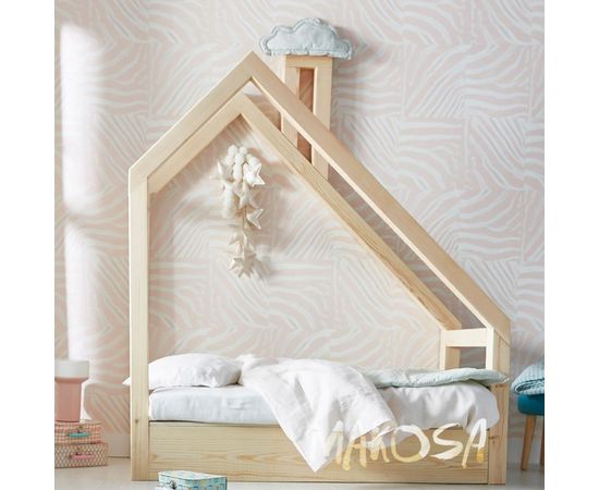 Детская кровать домик из массива сосны №99 Пикассо, КОД:FMS400, images №2, magsale.ru