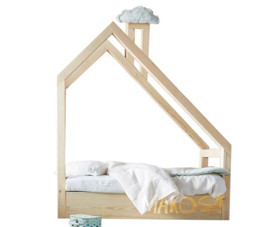 Детская кровать домик из массива сосны №99 Пикассо, КОД:FMS400, images №1, magsale.ru