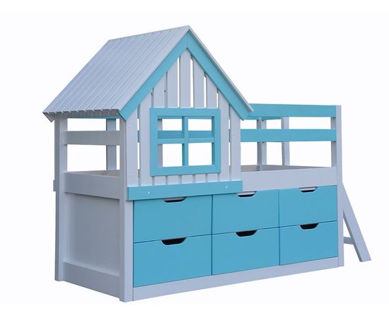 Детская кровать Домик с комодом, КОД:VTS4091, images №3, magsale.ru