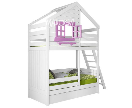 Двухъярусная кровать-домик №68 Матисс, КОД:FMS4402, images №1, magsale.ru