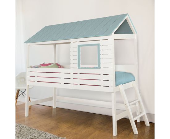 Кровать чердак из массива Лион, КОД:MS437, images №3, magsale.ru