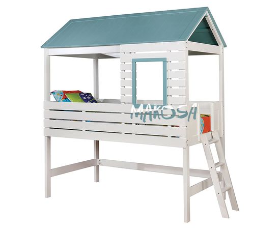 Кровать чердак из массива Лион, КОД:MS437, images №1, magsale.ru