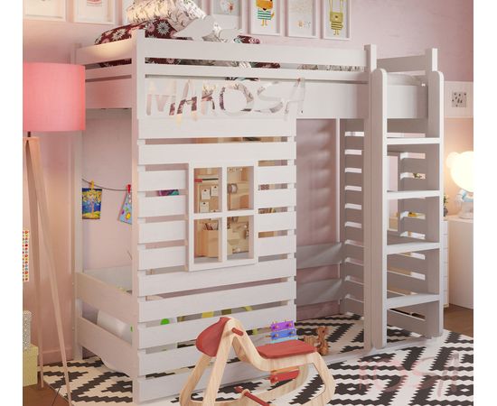 Кровать чердак из массива Монте-Кристо, КОД:MS435, images №2, magsale.ru