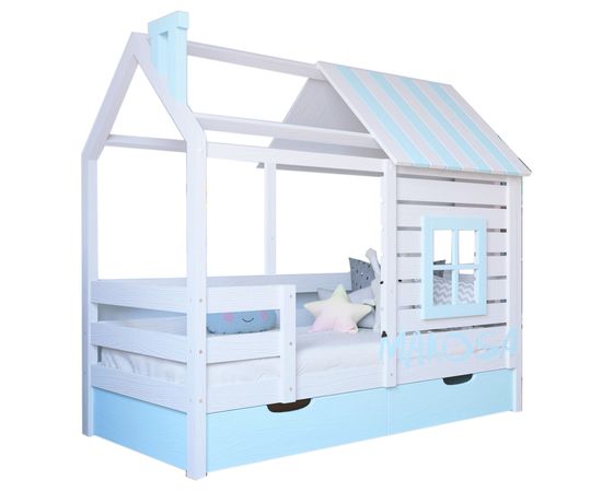 Детская кровать домик из массива №51 Эльзас, КОД:MS414, images №1, magsale.ru