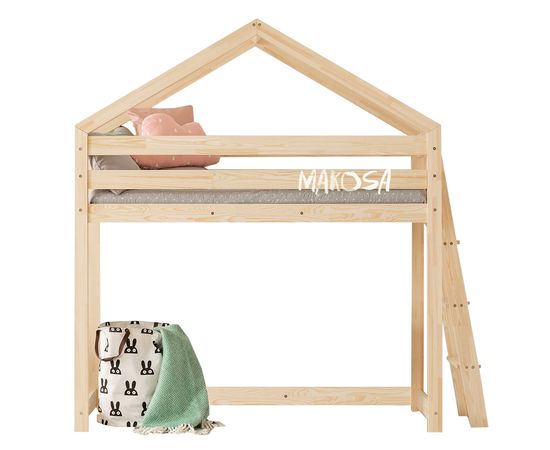 Детская кровать чердак из массива Вуди, КОД:MS4202, images №1, magsale.ru