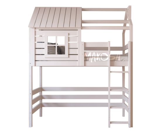 Кровать-домик чердак №42 Матисс, массив дерева, КОД:MS440, images №1, magsale.ru