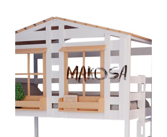 Двухъярусная кровать-домик из массива №36 Атлантика-1, КОД:MS4491, images №2, magsale.ru
