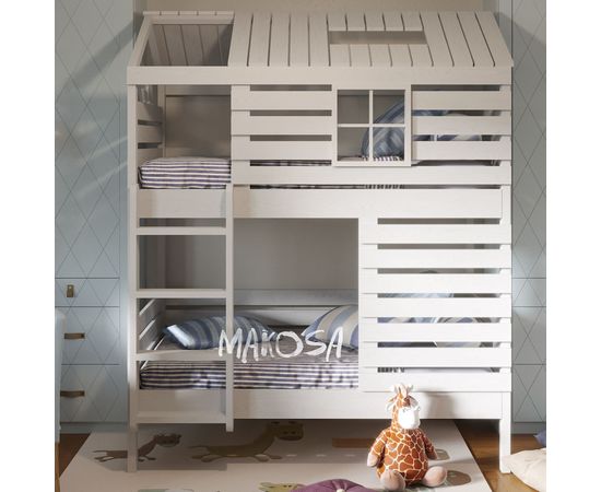 Двухъярусная кровать-домик Атлантика, КОД:MS449, images №2, magsale.ru