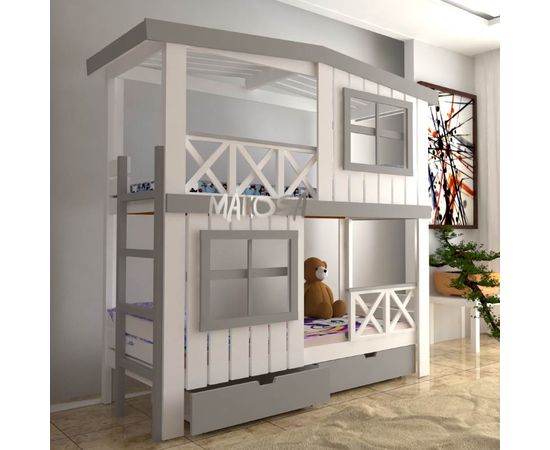 Кровать для троих детей Яхтклуб, КОД:MS491, images №7, magsale.ru