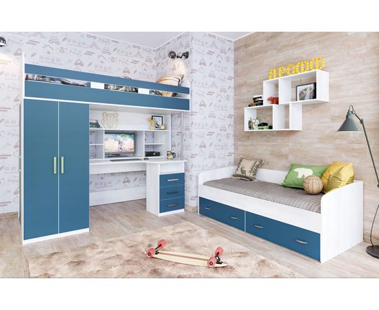 Кровать-чердак с рабочей зоной Аракс, КОД:ZFX1, images №6, magsale.ru