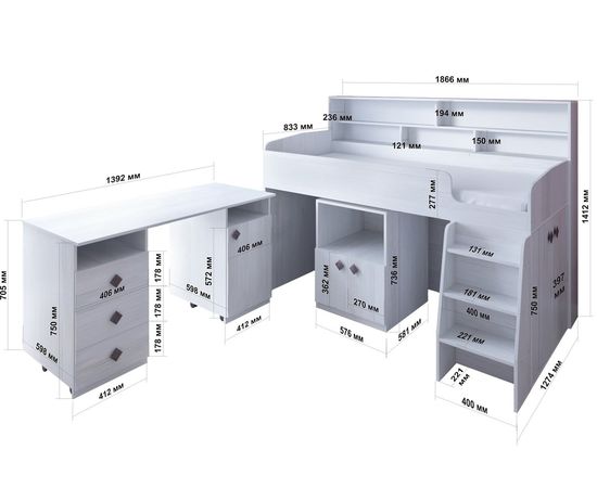 Кровать-трансформер Малыш-5 с полкой, КОД:ЯМ005, images №11, magsale.ru Кровать-трансформер Малыш-5 с полкой, КОД:ЯМ005, images №11, magsale.ru