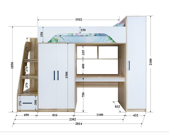 Шкаф-пенал Тея, КОД:ЯТЕШ1, images №6, magsale.ru