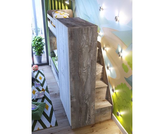 Двухъярусная кровать со шкафом ЮТА, КОД:ЯЮТ22, images №2, magsale.ru